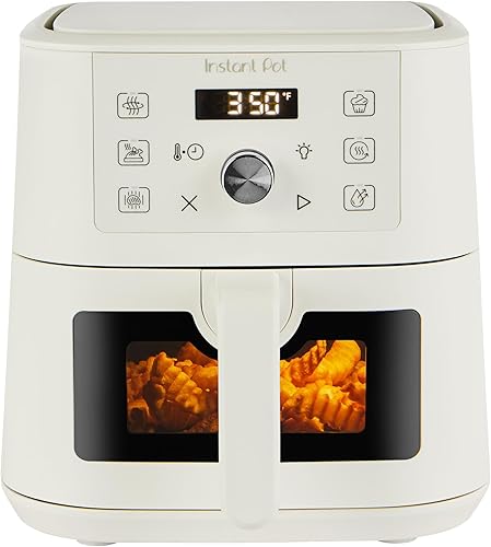Instant Pot 4Qt VORTEX - Mini freidora de aire 6 en 1, opciones de programa personalizadas, freír al aire, asar, asar, deshidratar, hornear,