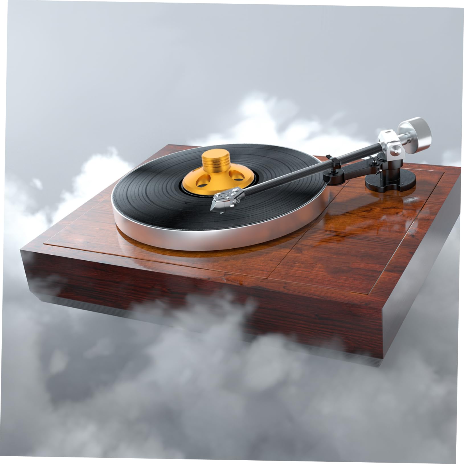 VILLCASE Estabilizador de Peso Récord Tocadiscos de Vinilo Aleación de Aluminio Reduce Vibraciones de Audio Instalación Elegante