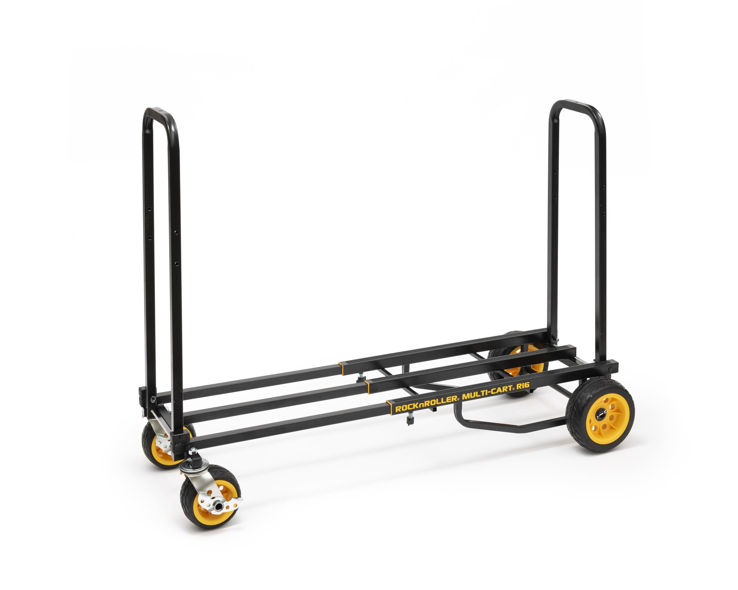 Rock-N-Roller R16RT (Max Wide) 8-in-1 Folding Multi-Cart/Hand Truck/Dolly/Platform Cart/34" to 52" Telescoping Frame/600 lbs. Load Capacity, Black