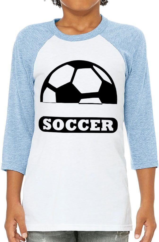 Soccer Ball Kids' Baseball T-Shirt - Soccer Game Clothing - Soccer Athlete Gift Ideas