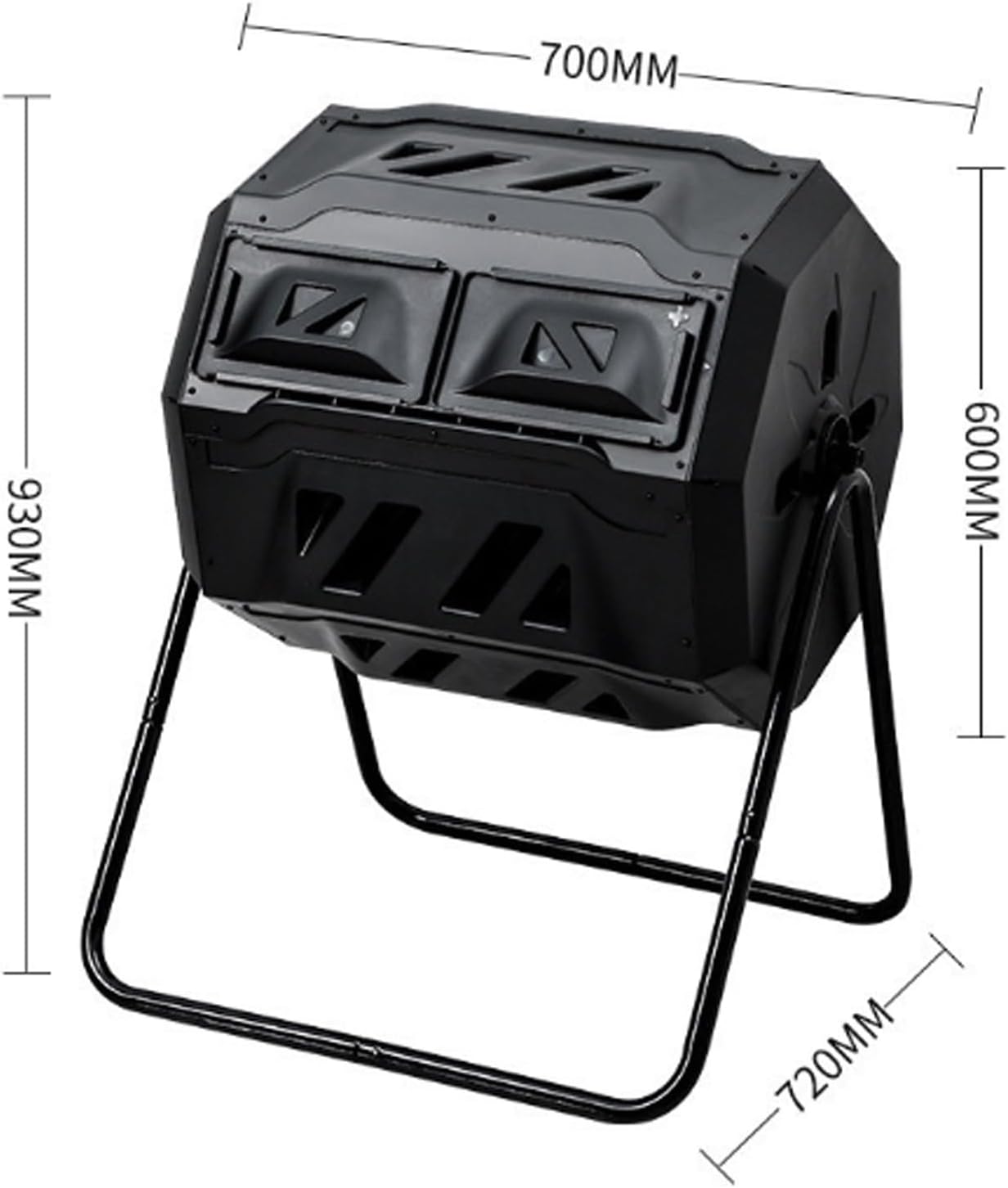 ENWYTE コンポスト 回転式 160L ロール 堆肥コンポスター プラスチック製 大容量 デュアルチャンバー 有機肥料 生ごみ処