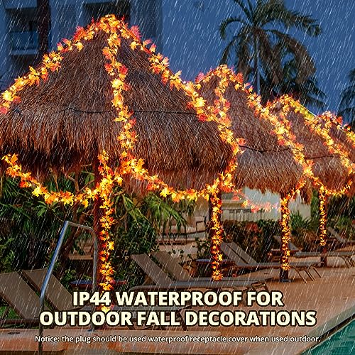 Fall-Decorations-for-Home-9FT-Plug-in-Thanksgiving-Lights-Lighted-Fall-Garland-50-Bulbs-Maple-Leaves-Lights-Connectable-Fall-Lights-for-Indoor-Outdoor-Halloween-Thanksgiving-Holidays-Decor2-Pack Fall Decorations for Home 9FT Plug in Thanksgiving Lights Lighted Fall Garland 50 Bulbs Maple Leaves Lights Connectable Fall Lights for Indoor Outdoor Halloween Thanksgiving Holidays Decor2 Pack