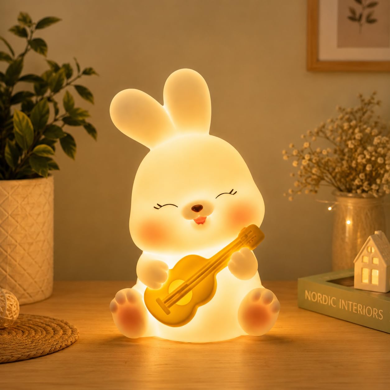 Jamee Cute Bunny Silicone Night Lamp for Kids - Image 1