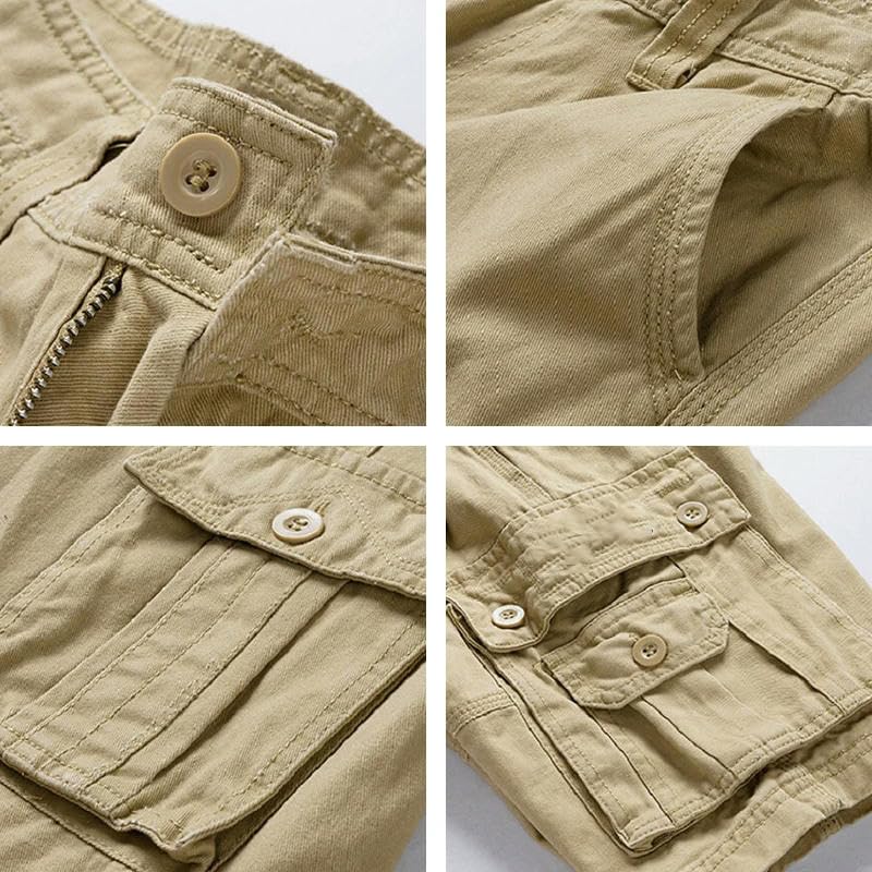 Pantalones cortos cargo de verano para hombre, algodón, multibolsillos, estilo táctico, informales, bermudas informales, militares al aire libre