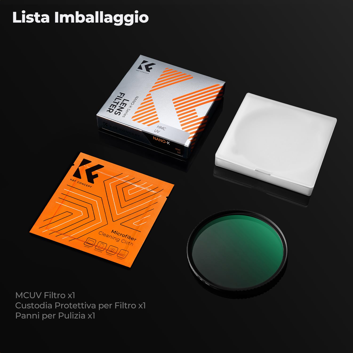 K&F CONCEPT Filtro UV 67 mm Nano-Klear Vetro Ottico con Nano-Rivestimento