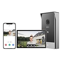 EZVIZ Videocitofono Collegato allo Smartphone, 7 Pollici Touch Monitor, Visione Notturna, Unlock Remote, 2K, Rilevamento Umano, Opzione RFID, Impermeabile CP7