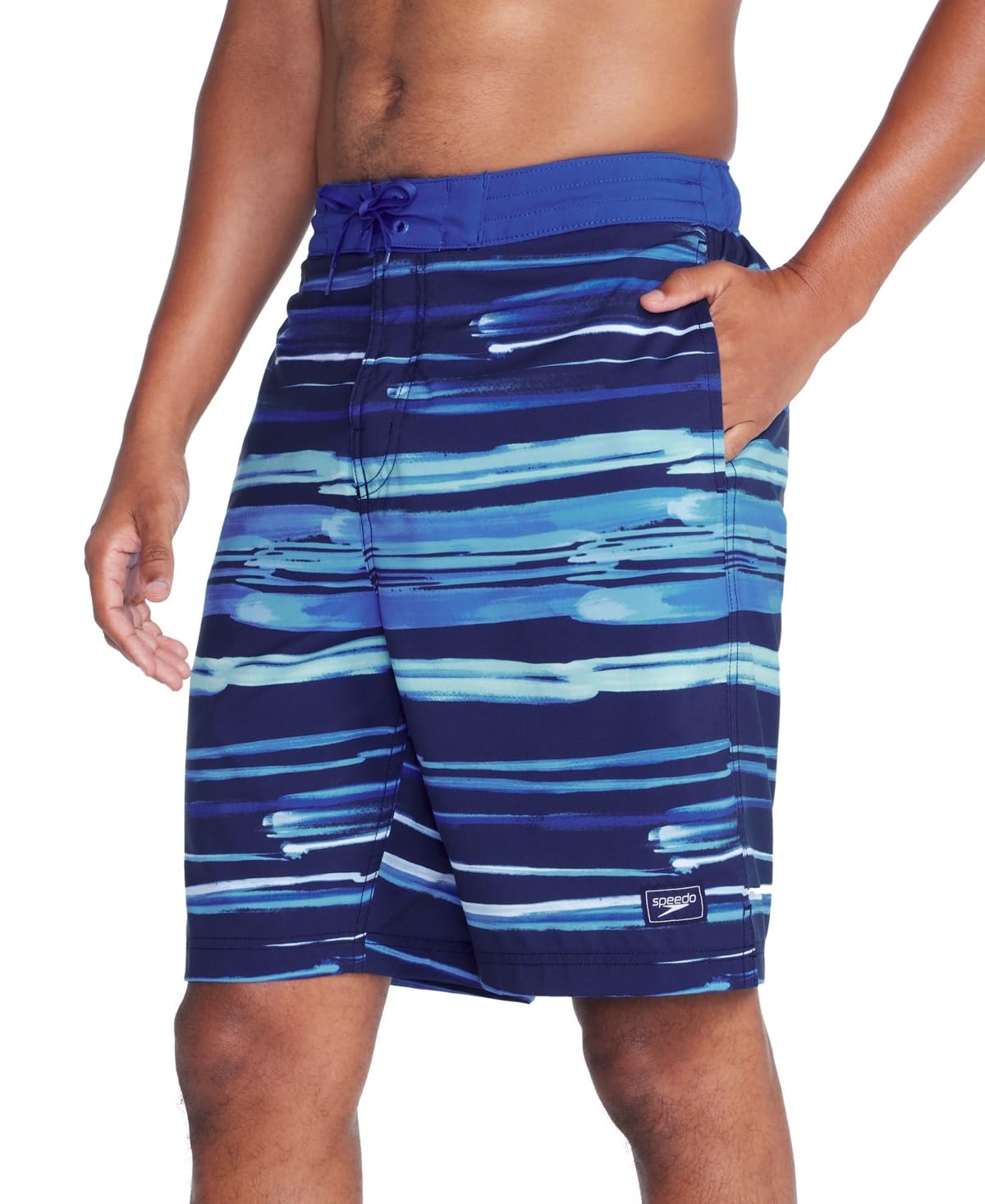 Speedo Men's Swim Trunk Knee Length Boardshort Bondi Striped