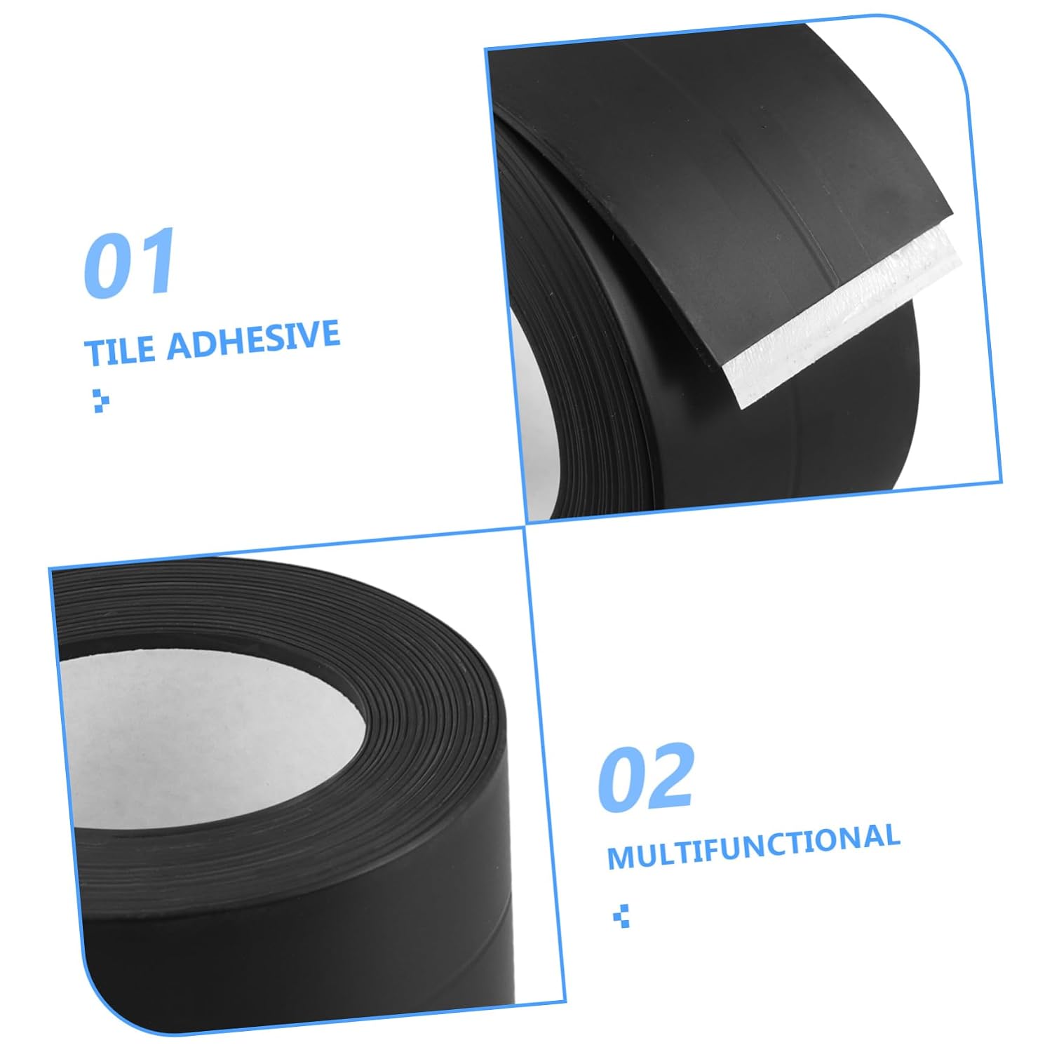 Holibanna 2pcs PVC Caulk Tape for Kitchen and Bathroom Easy to Use Self Adhesive Seal Strip for Wall Floor Toilet Bathtub and Corner Protection