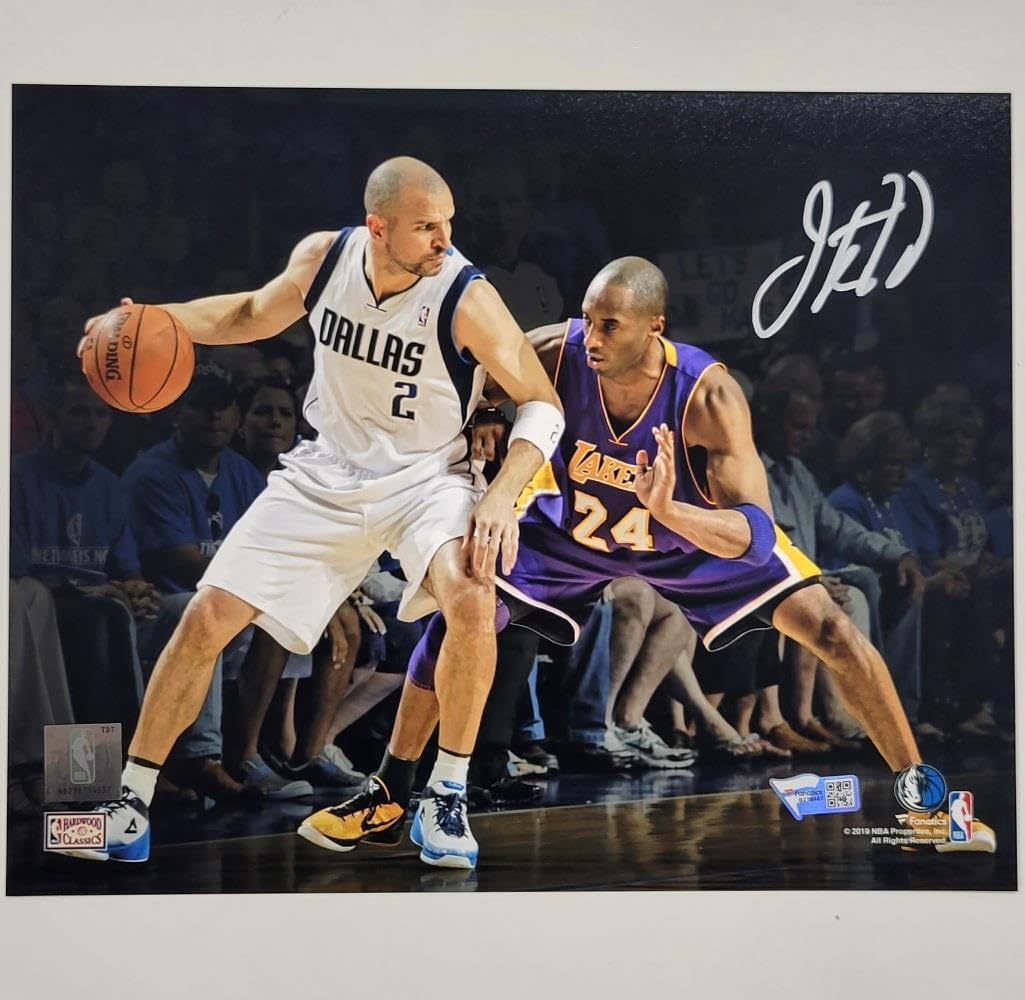Jason Kidd autograph signed 8x10 photo Mavericks vs Kobe 