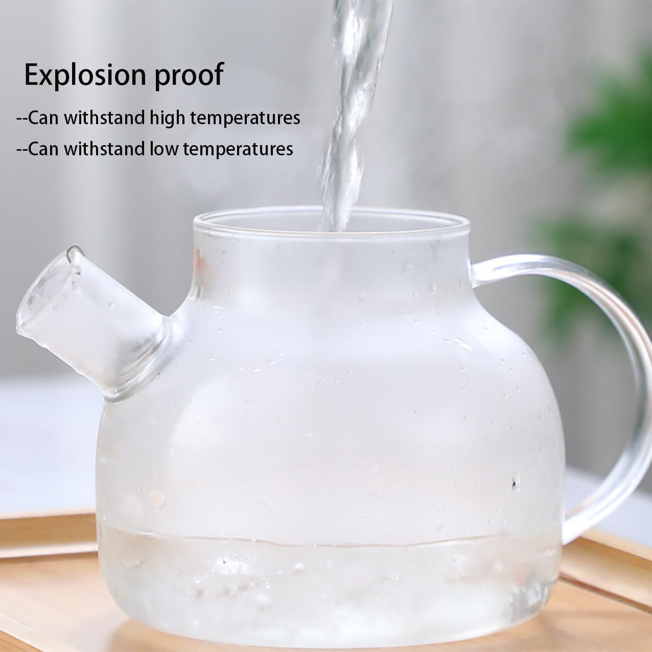 1500ml Vetro Borosilicato Grande teiera, teiera con rimovibile Infusore e Scaldino, mantiene caldo a lungo, lavabile in lavastoviglie