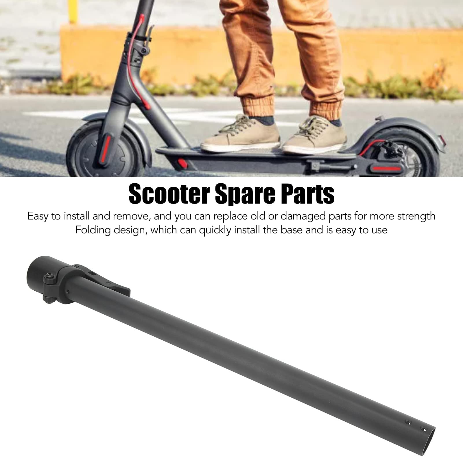 Poteau Pliable en Alliage d'aluminium pour Trottinette électrique, Guidon Extensible et Durable pour modèles Max G30. Matériau : Alliage d'aluminium. Couleur : comme indiqué.
