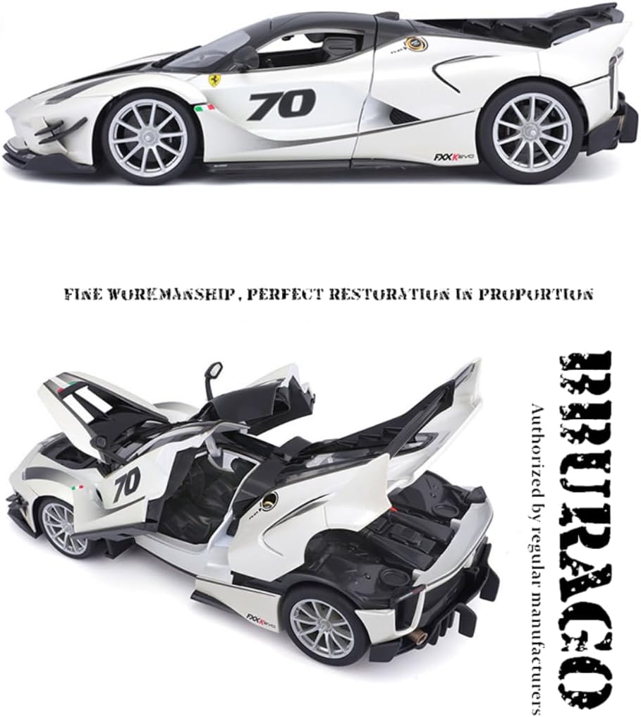 1/18 Alloy Racing Super Car for Ferrari FXX K EVO #70 Static Die Cast Simulation Model Car
