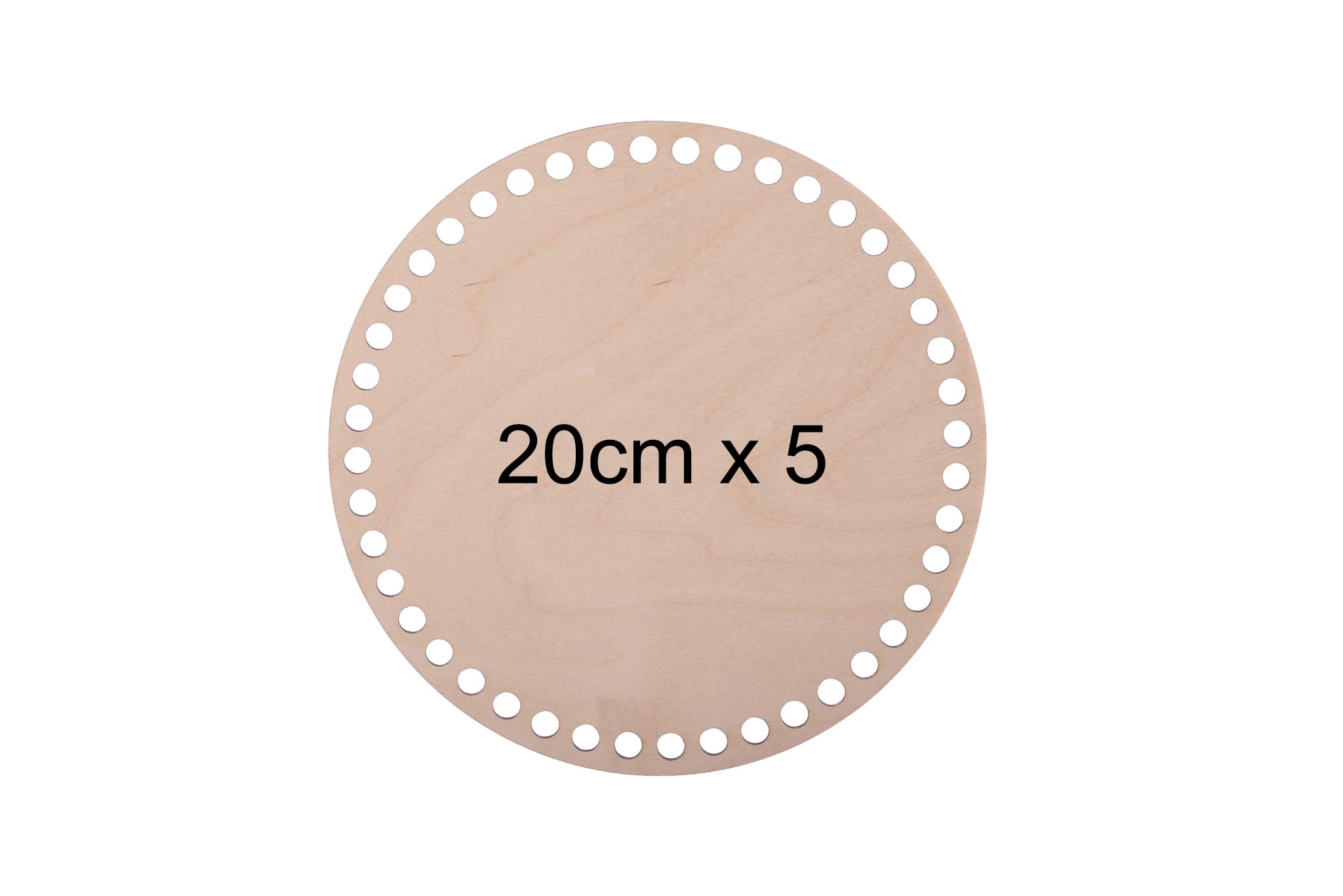 Base In Legno Per Cestini All'Uncinetto - Set 4 Ripiani In Vimini 15cm E 20cm Per Fai Da Te - Foto 3