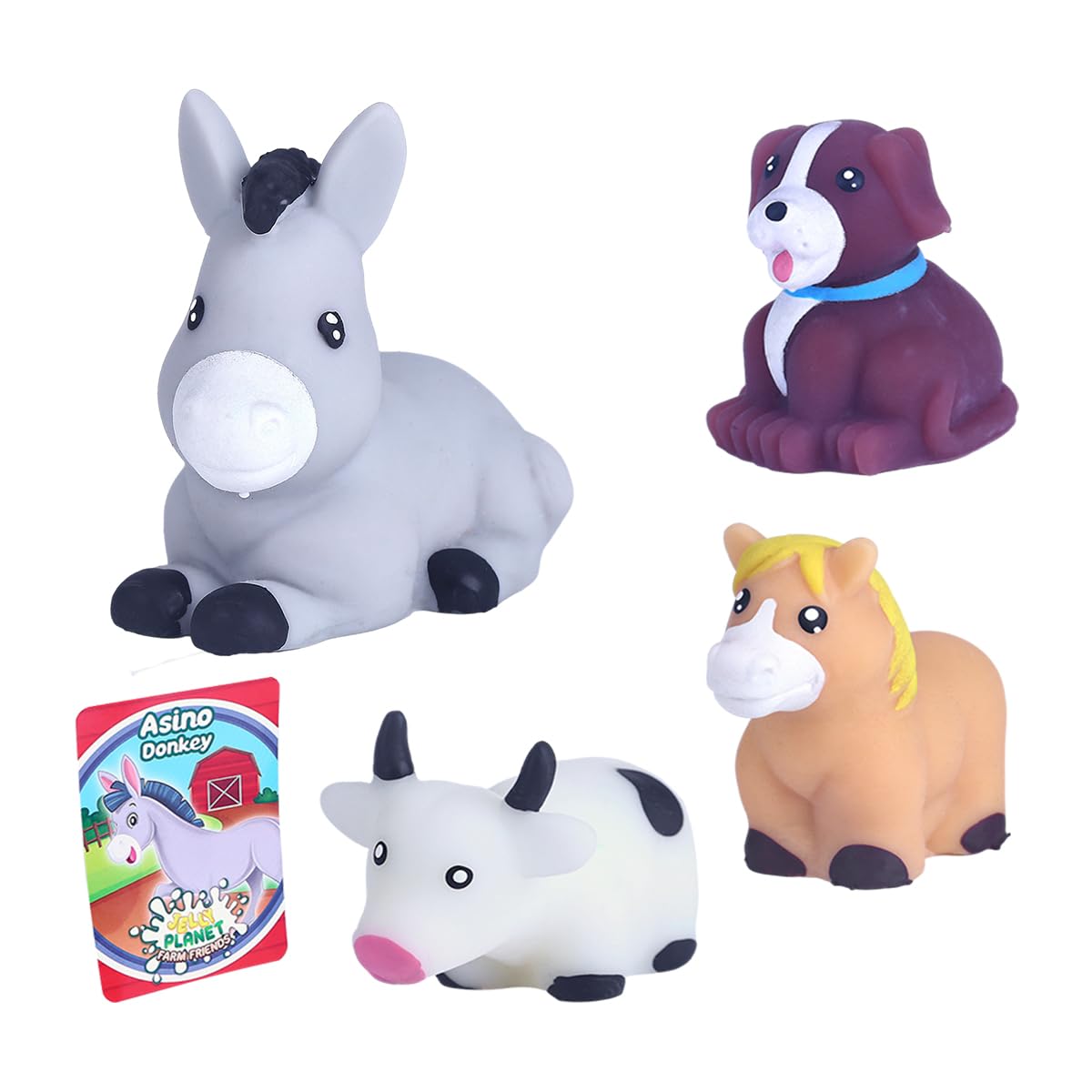 Sbabam Funny Box Tropical Friends Jelly Planet, kinderspeelgoed uit de krantenkiosk, zacht geurende kinderspeelgoeddieren, kleurverandering vinden, dieren voor kinderen, cadeau voor kinderen, 4 stuks