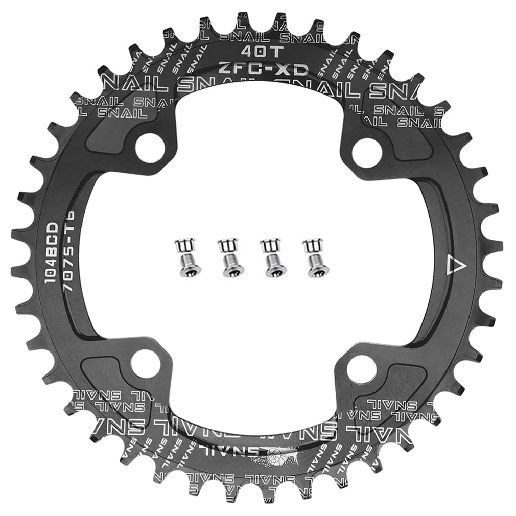 CYSKY 104 BCD Chainring 30T to 52T Narrow Wide Chainring with Sprocket Bolts for 1x Set-up Road Bike Mountain Bike BMX MTB Gravel Ebike