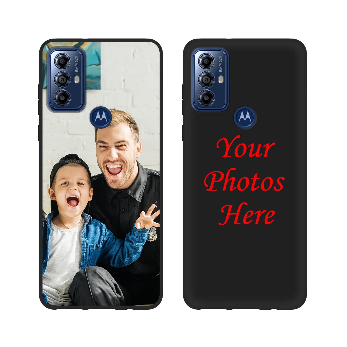 Personalized Phone Case for Moto G Play 2023, Multi-Photo Anti-Scratch Soft Shock-Proof Protective Cover Personalized Customized Photo Cover Make Your