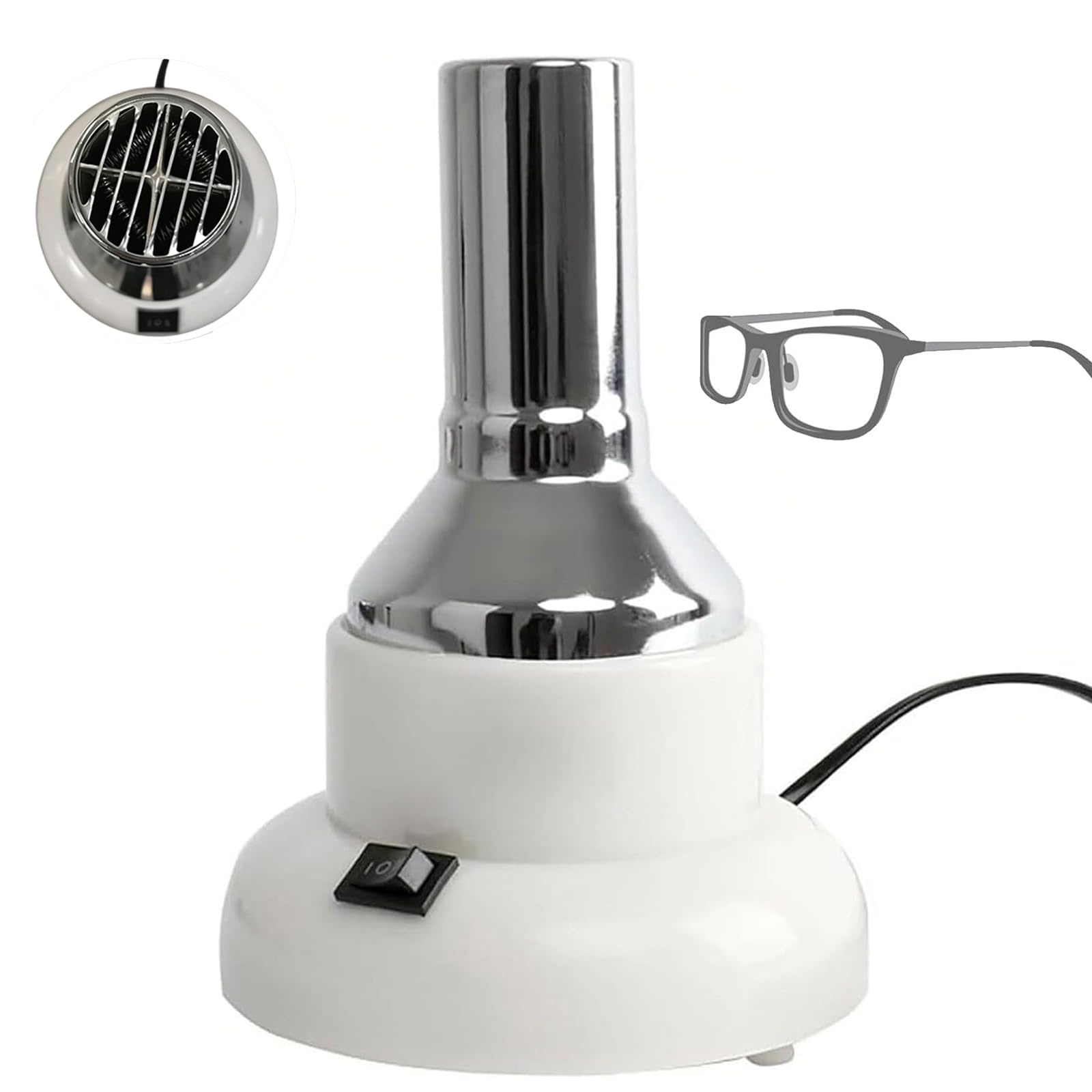 VILA SMO Optical Eyeglasses Frame Warmer, Spectacles Frame Heat Adjuster, 2-speed Adjustmen, Heating Quickly, For Non-metal Spectacle Frames/resin