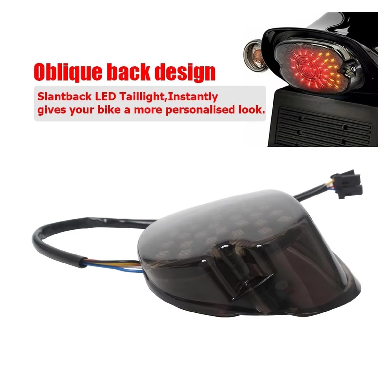 Luz Trasera Freno Motocicleta para Road para Glide para Softail para Fat para Niño Motocicleta Luz Trasera Led Freno Señal De Giro Luces Traseras