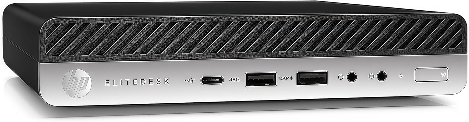 HP EliteDesk 800 G4 Mini PC Desktop, Intel Core i5-8500T, 16 GB di RAM, SSD da 256 GB, WiFi, Bluetooth, senza tastiera e mouse, Windows 11 Pro (ricondizionato)