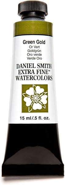 Daniel Smith, Green Gold Extra Fine Watercolor 15ml Paint Tube, 15 ml, 5 Fl Oz (284600139) - 1