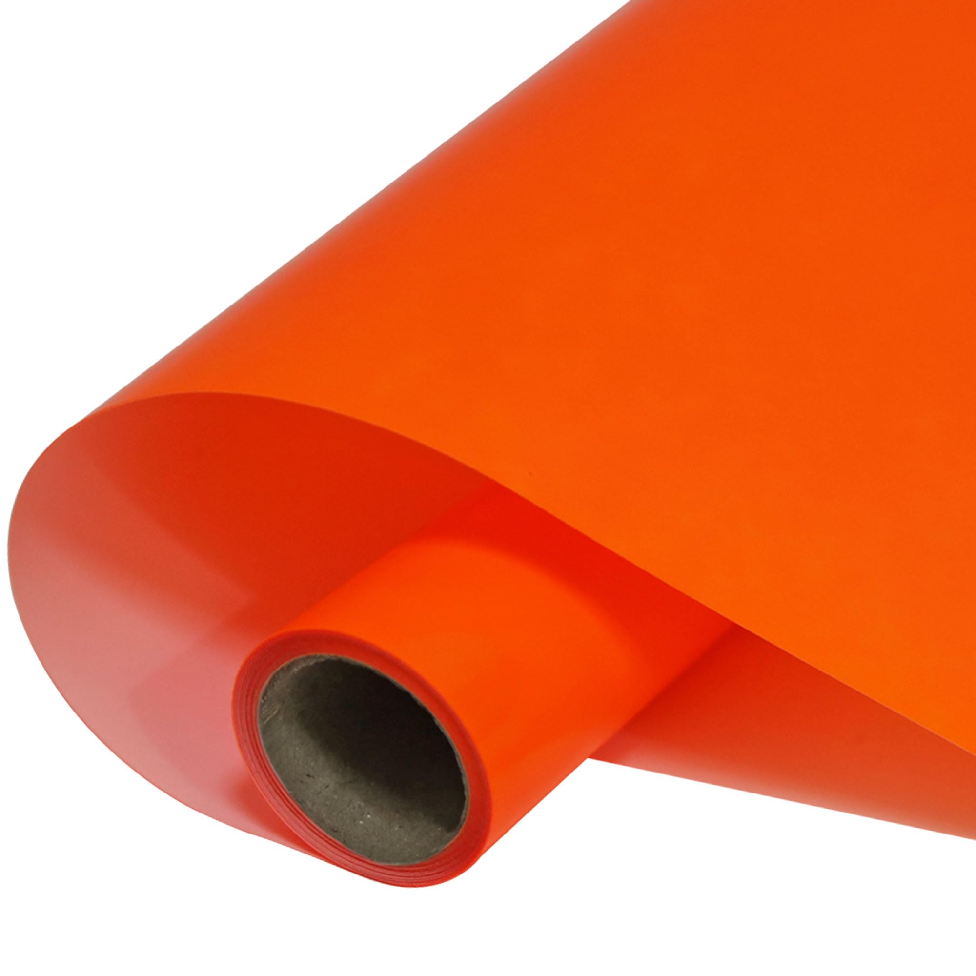 FUNKAKA HTV Heat Transfer Vinyl, Neon Orange Red Iron on Vinyl 12" x 10ft