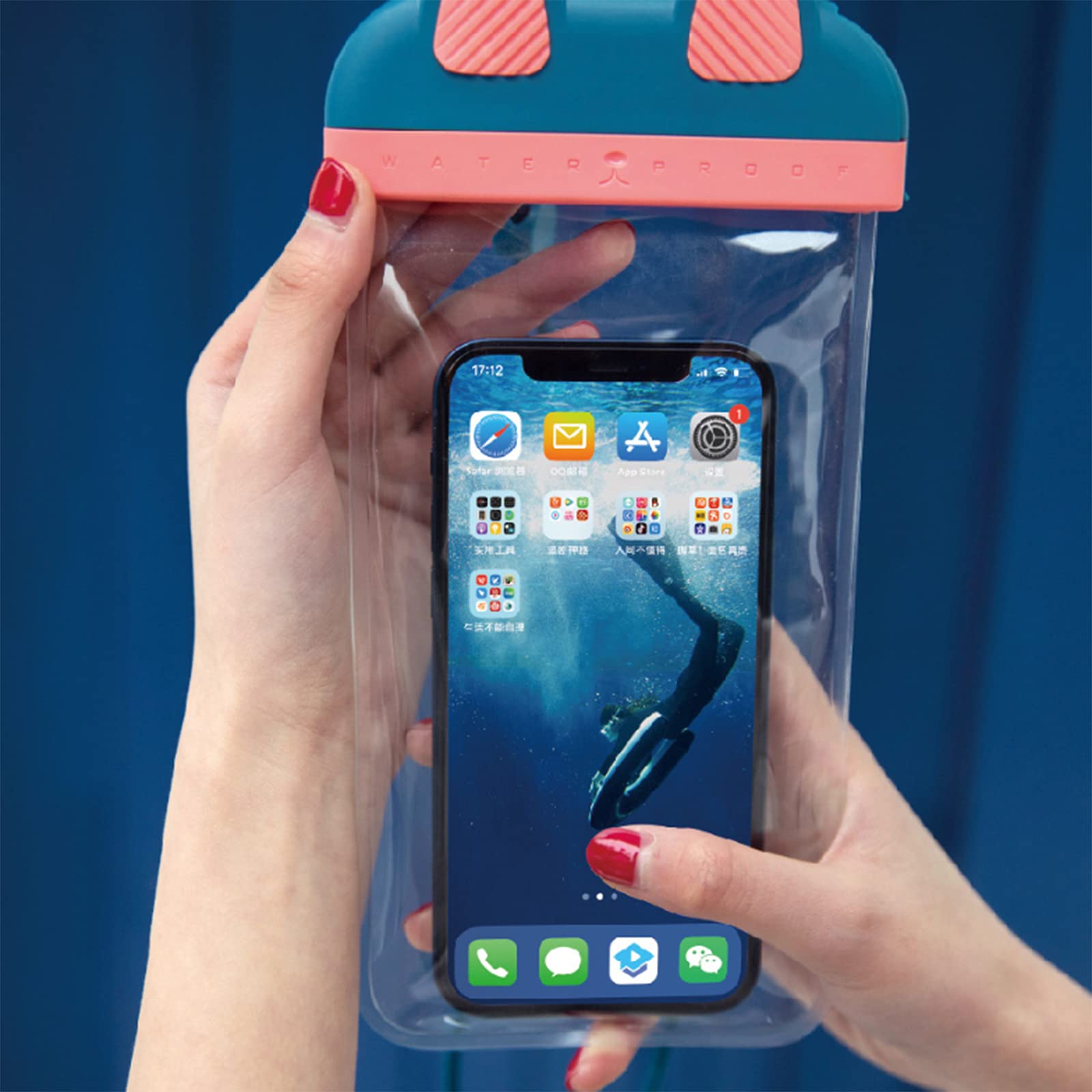 3 Piezas Funda Impermeable para Teléfonos de PVC, IPX8 Funda Impermeable Universal, Bolsa, Pantalla Táctil Bolsa Sumergible, con Cordón