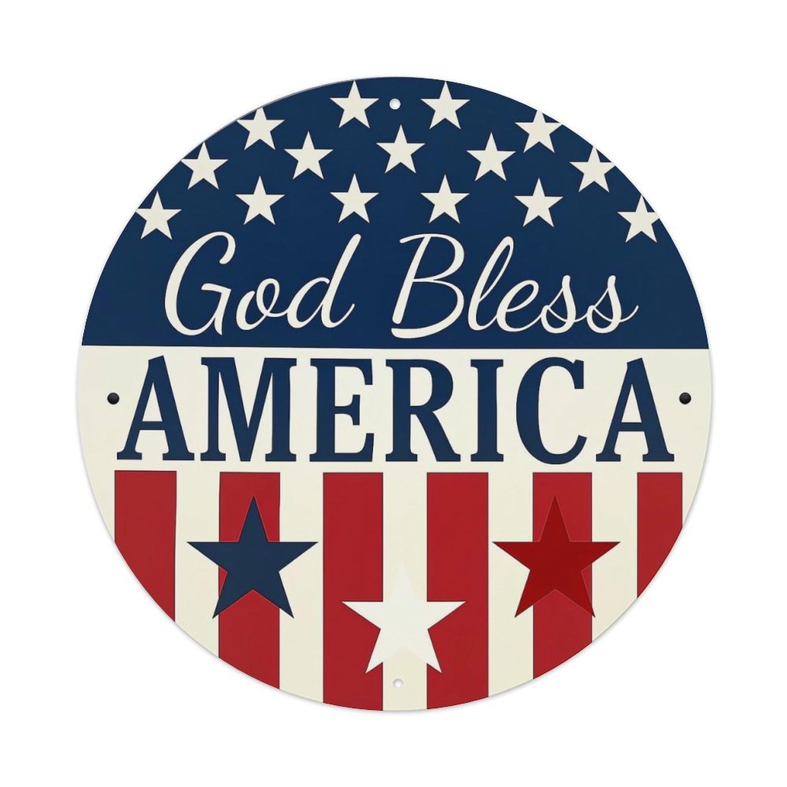 American Flag Stars And Stripes_4 Metal Tin Sign Plaque