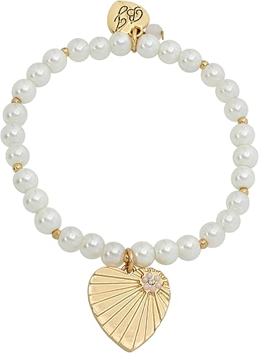 Miniatura 3 de Betsey Johnson Pulsera elástica de cuentas rosas Tzarina