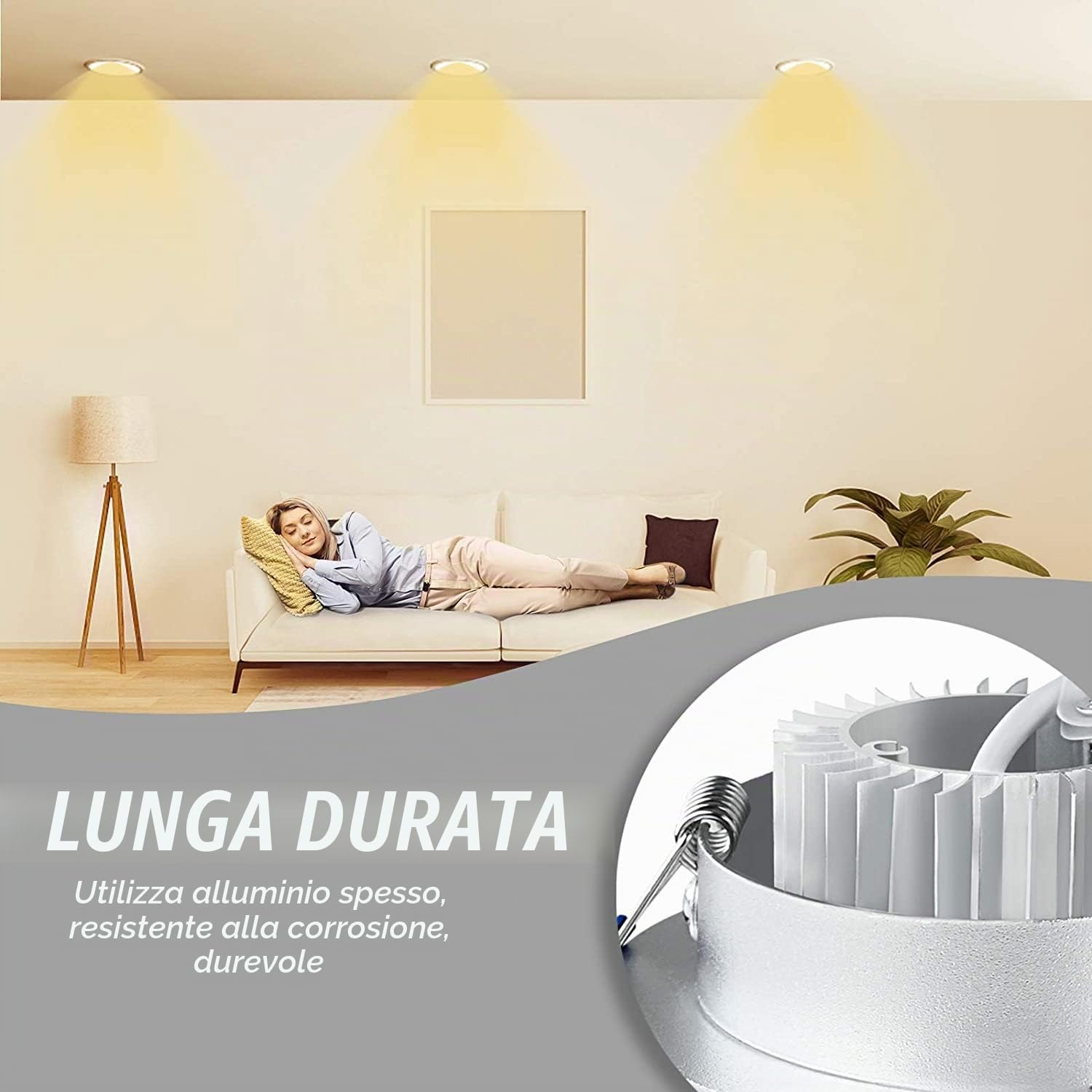Froadp Set di 20 faretti da incasso a LED, 230 V, faretto da soffitto piatto, in alluminio, per casa, soggiorno, bagno, cucina, ufficio (3 W, bianco freddo)