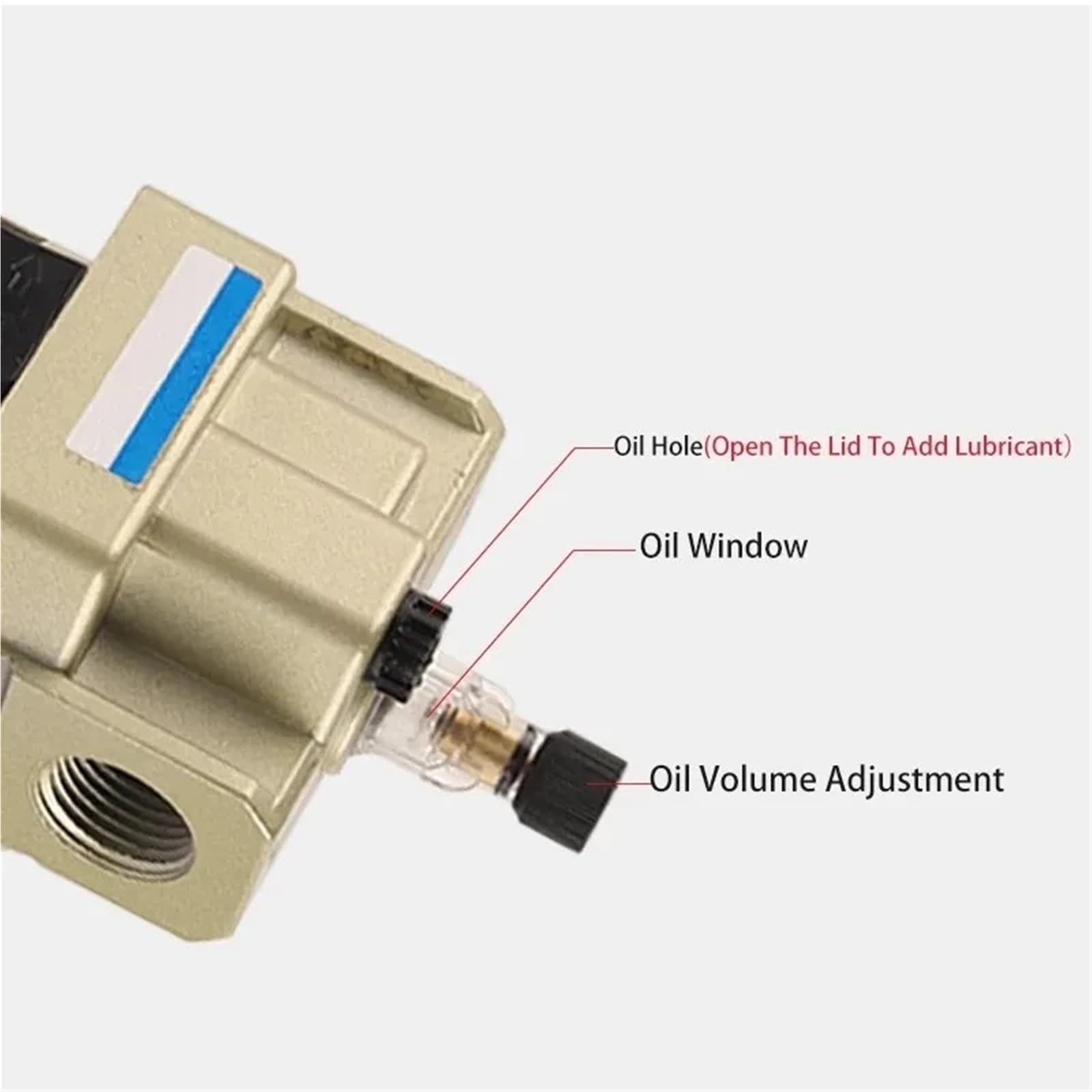 AL2000-02 Unità di Trattamento Fonte Lubrificatore Pneumatico Nebbia d'Olio Filtro Oliatore Aria G1/4 Pollice Porta Compressore 1 Pz(AL2000-02)