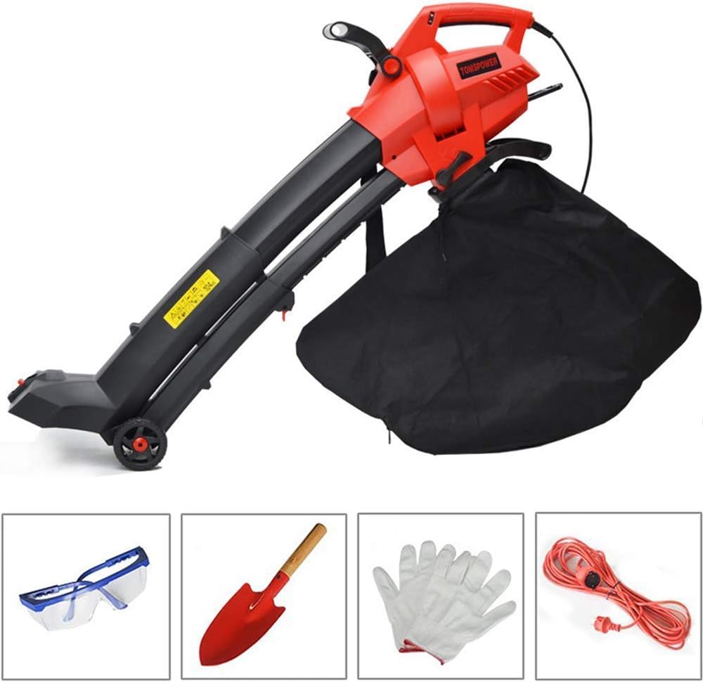 Ankeo Garden Vacuum & Mulcher - 35 Litre Collection Bag, 3 In 1 Leaf Blower -3000W,15:1 Shredding Ratio, Automatic Mulching Compacts Leaves In Bag And10M Cable