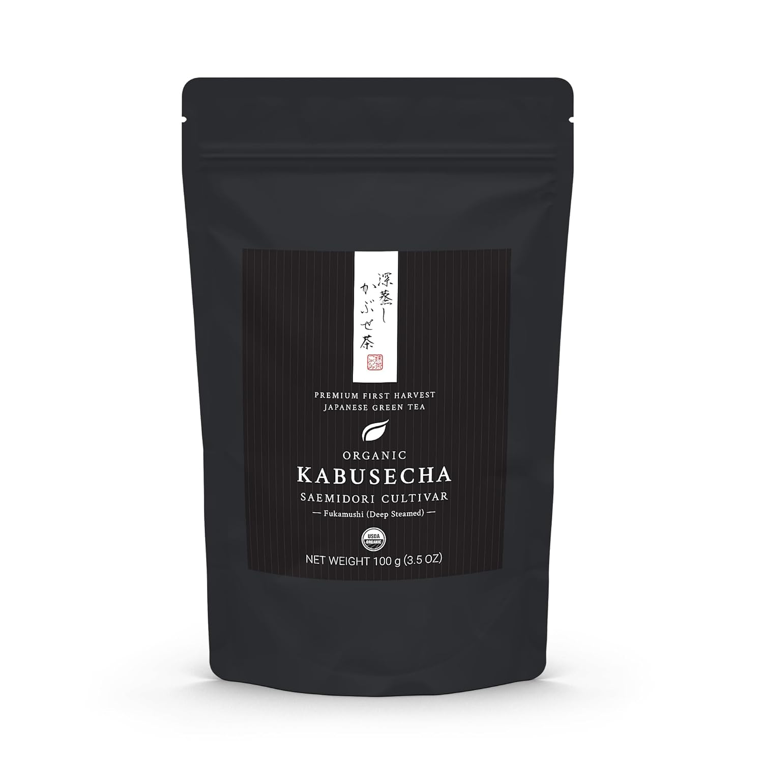 Organic Japanese Kabusecha - First Harvest Saemidori Cultivar - Fukamushi Deep Steamed - Shade Grown Sencha - Loose Leaf Green Tea - USDA Certified - 100g (3.5oz) bag