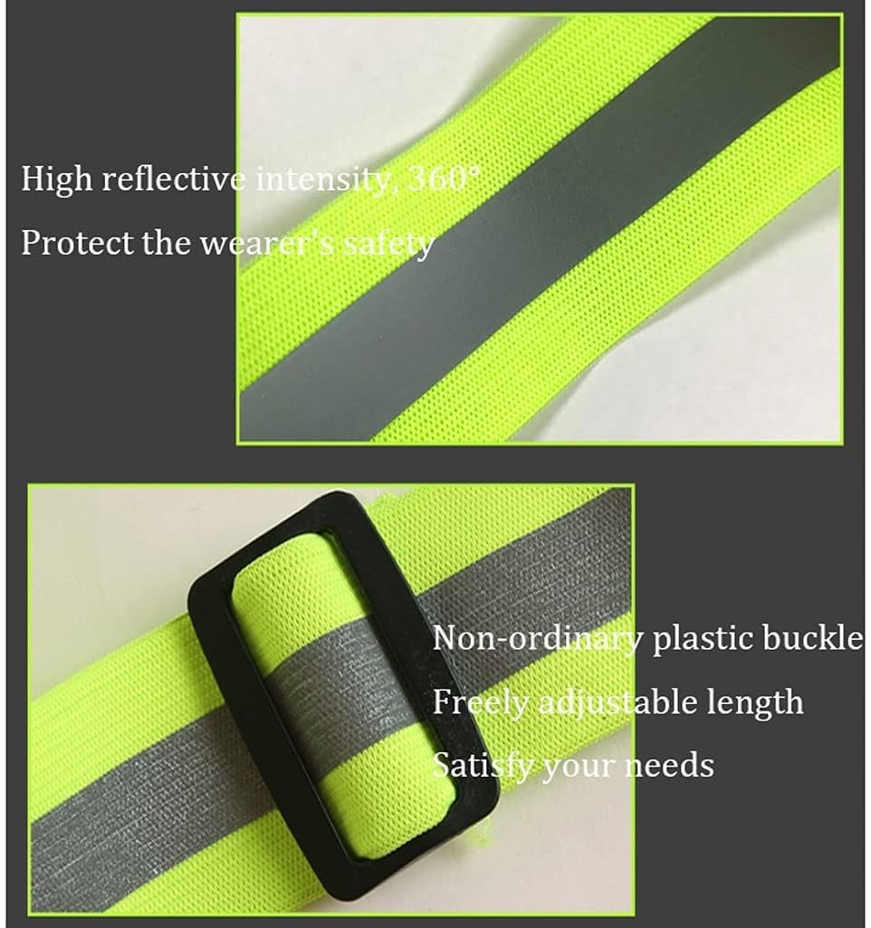 hi vis chaleco reflectante de alta visibilidad, Chaleco de seguridad Chaleco reflectante Equipo for correr Chaleco de seguridad ajustable