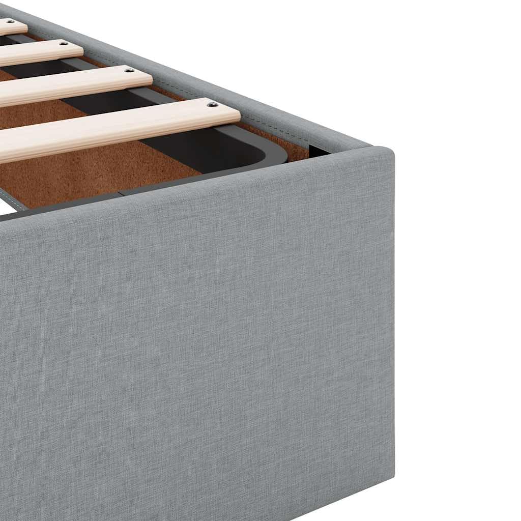 Generico Struttura Letto Pouf con Materassi 160x200 cm in Tessuto,Letti e telai per Letti,3311234