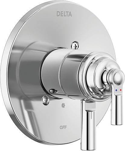 Delta T17035 Saylor Monitor Serie 17 - Válvula equilibrada de presión de doble función solo con control de volumen integrado, válvula menos áspera,