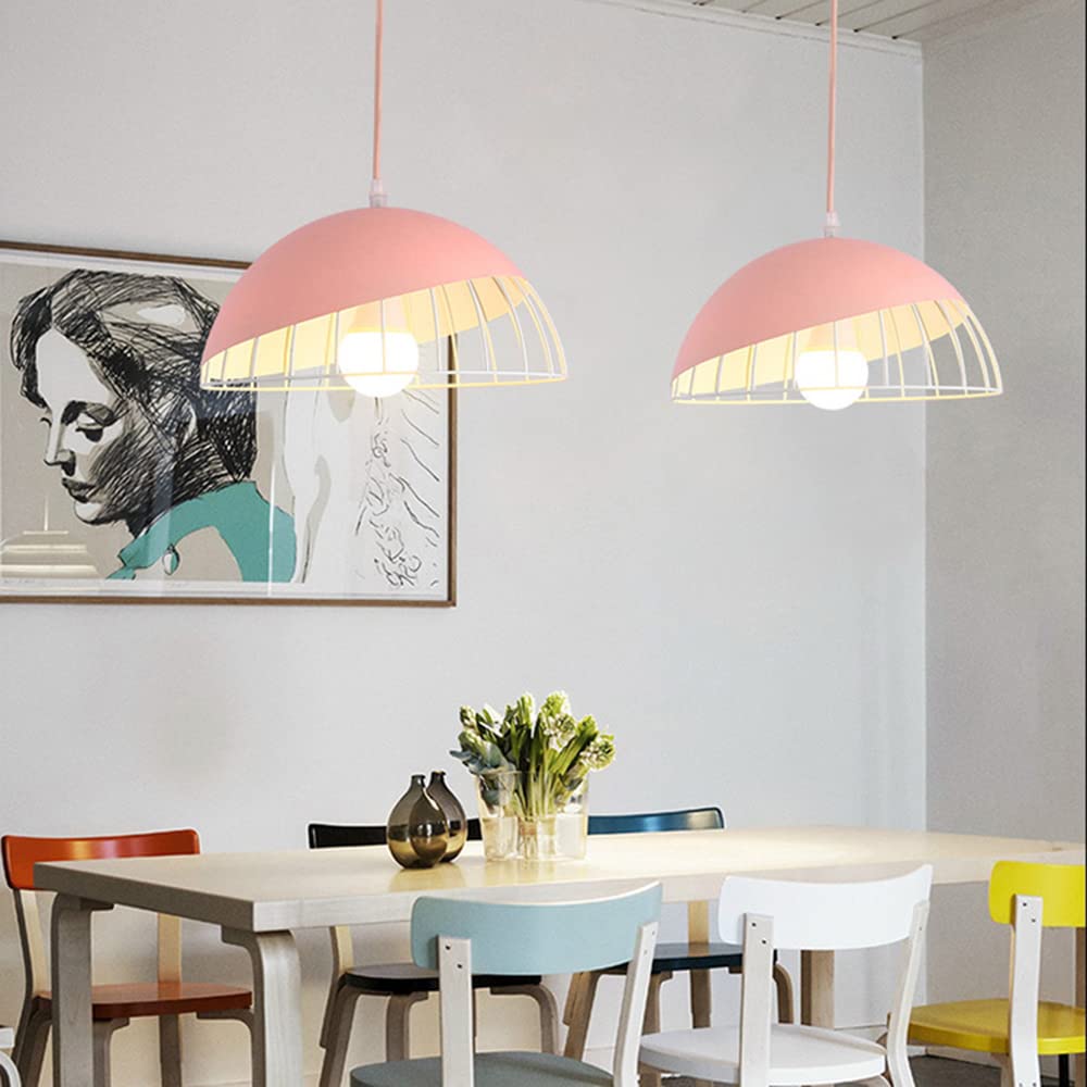 Moderne Pendelleuchte Kuppelgitter E27 für Küche Esszimmer Schlafzimmer