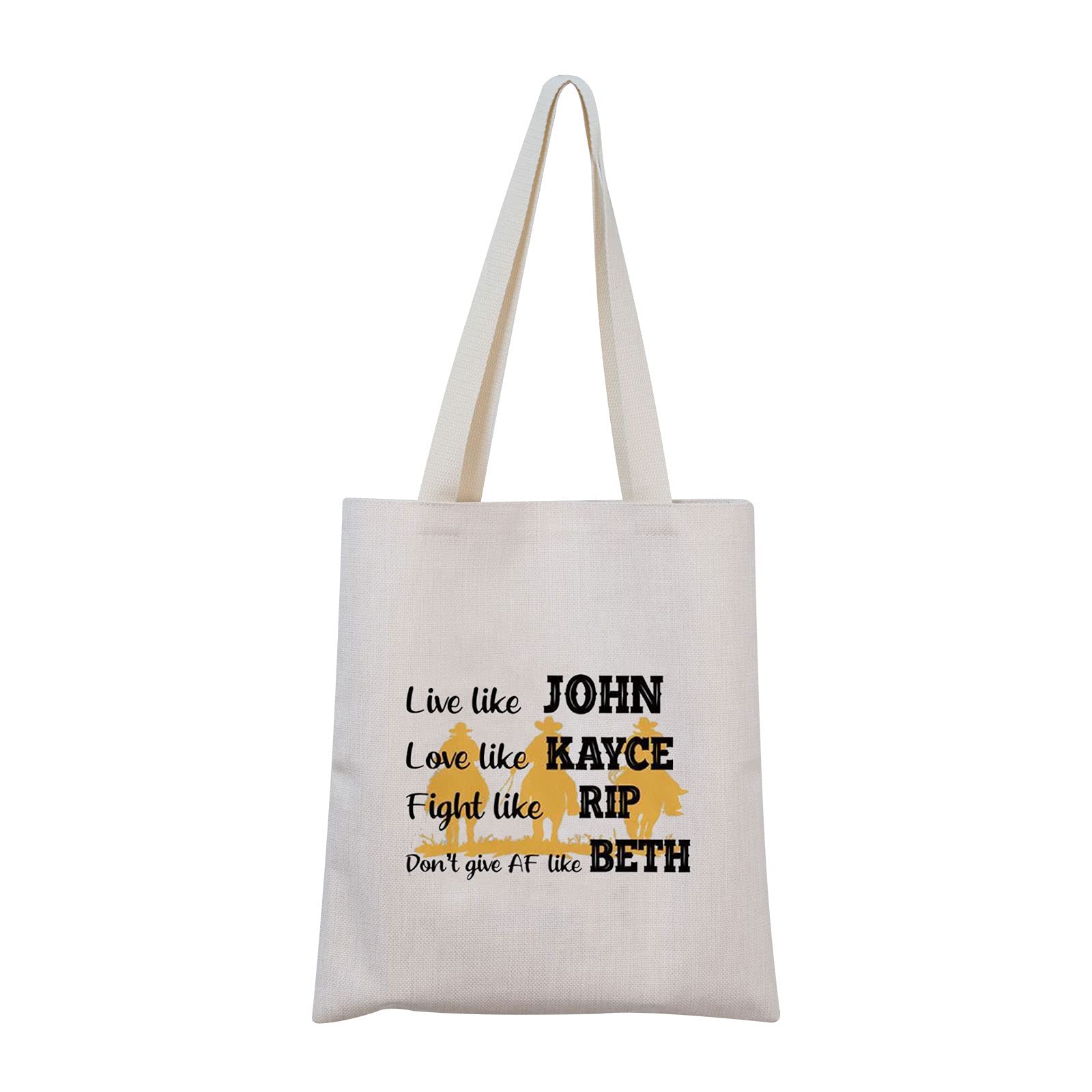 ZJXHPO Yellowstone TV Show Inspire Gift Live Like John Don't Give AF Like Beth Makeup Bag Yellowstone Fans Gift, John Canvas Bag,