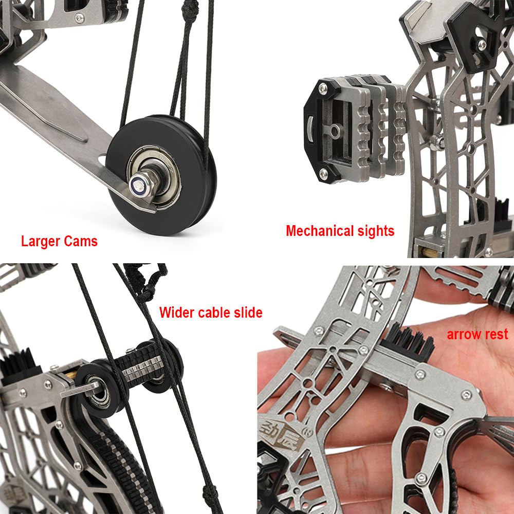 SHARROW Compound Bogen und Pfeile Set für Jugend und Erwachsene, Taschenbogen Compoundbogen Pfeile Kit mit Zielscheibe für Bogenschießen Outdoor Schießen (Typ 9)
