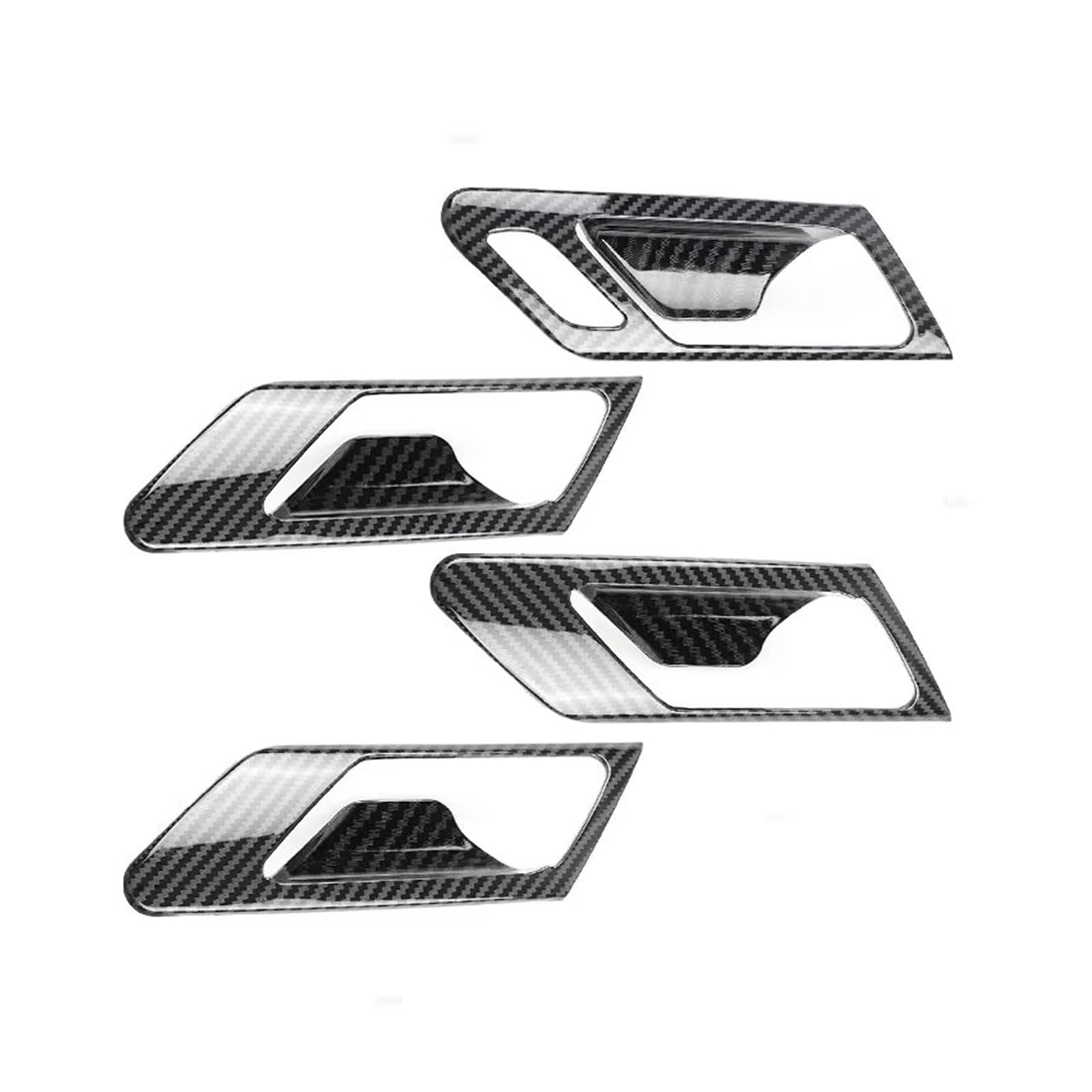 Xfheqmd Rhd For Vw For Golf 6 Mk6 2008-2013 Lhd/ Car Interior Door Handle Pull Bowl Frame Cover Trim Abs Carbon Fiber Grain Car Decoration Interior(Rhd)