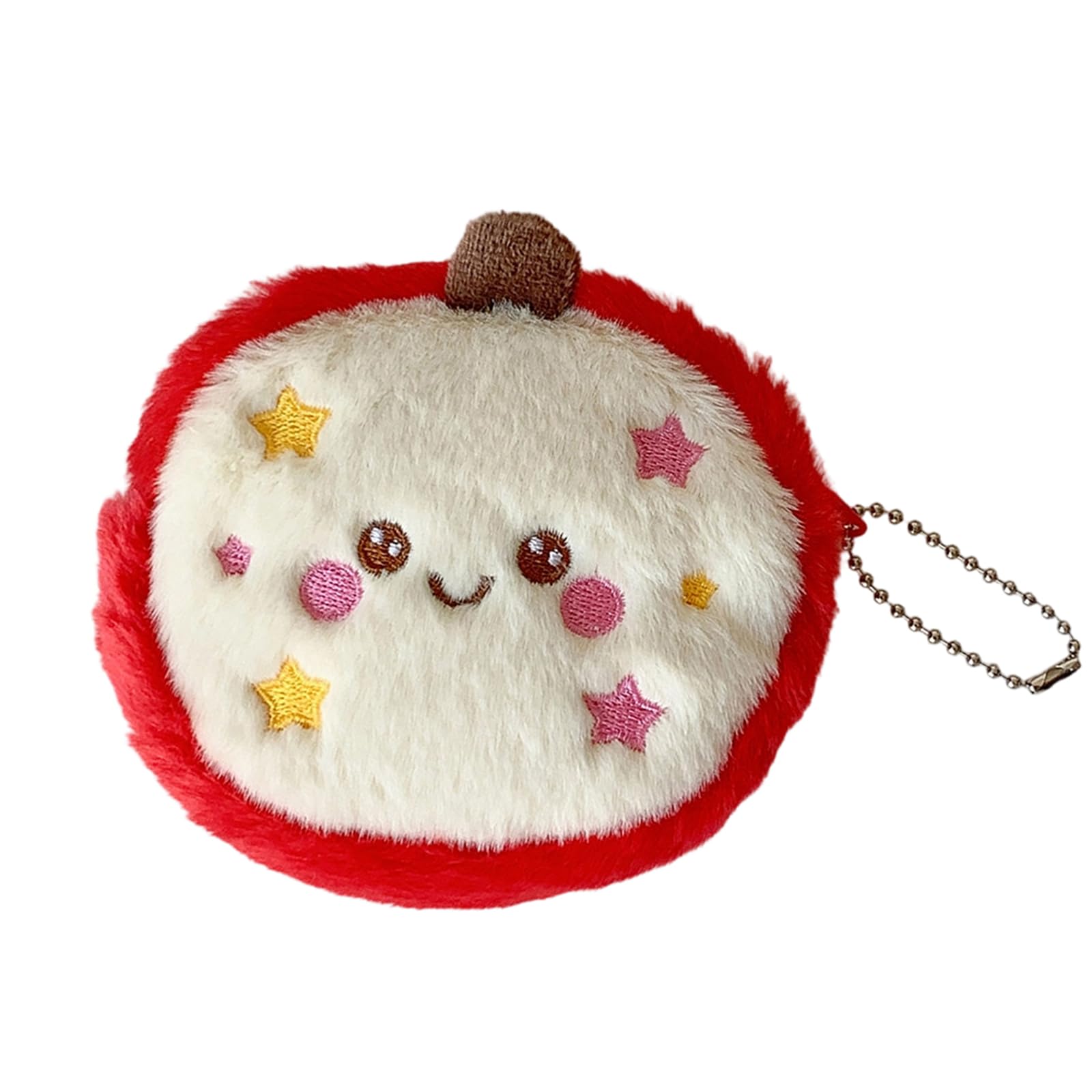 Tsophreniq Lovely Plush Fruit Design Coin Purse with Lanyard for Organizing Coin Small Items Portable Storage Pouches Portable Storage Pouches