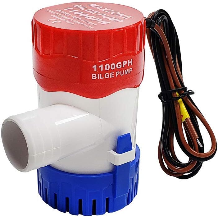 Submersible Boat Bilge Water Pump 12v 1100gph Non- Automatic Marine Bilge Pump for Ponds