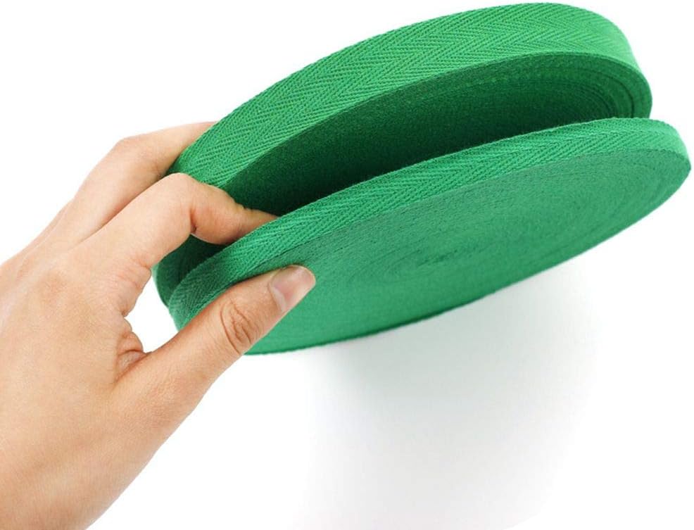 MoonyLI 20mm 200 Yards Cotton Webbing DIY Webbing Twill Tape Ribbon Herringbone Tape Cotton Tape Bias Binding 28 Color,10 Meters/Color