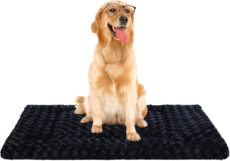 Colchonete para Cães Exsnugy Lavável e Reversível em Pelúcia, Tamanho Grande 88,9 x 55,88 cm