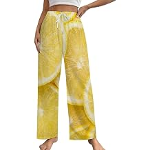 Yellow Lemon Print Home Pajamas Cozy Home Pajamas for Comfortable Sleeping And Relaxing at Home