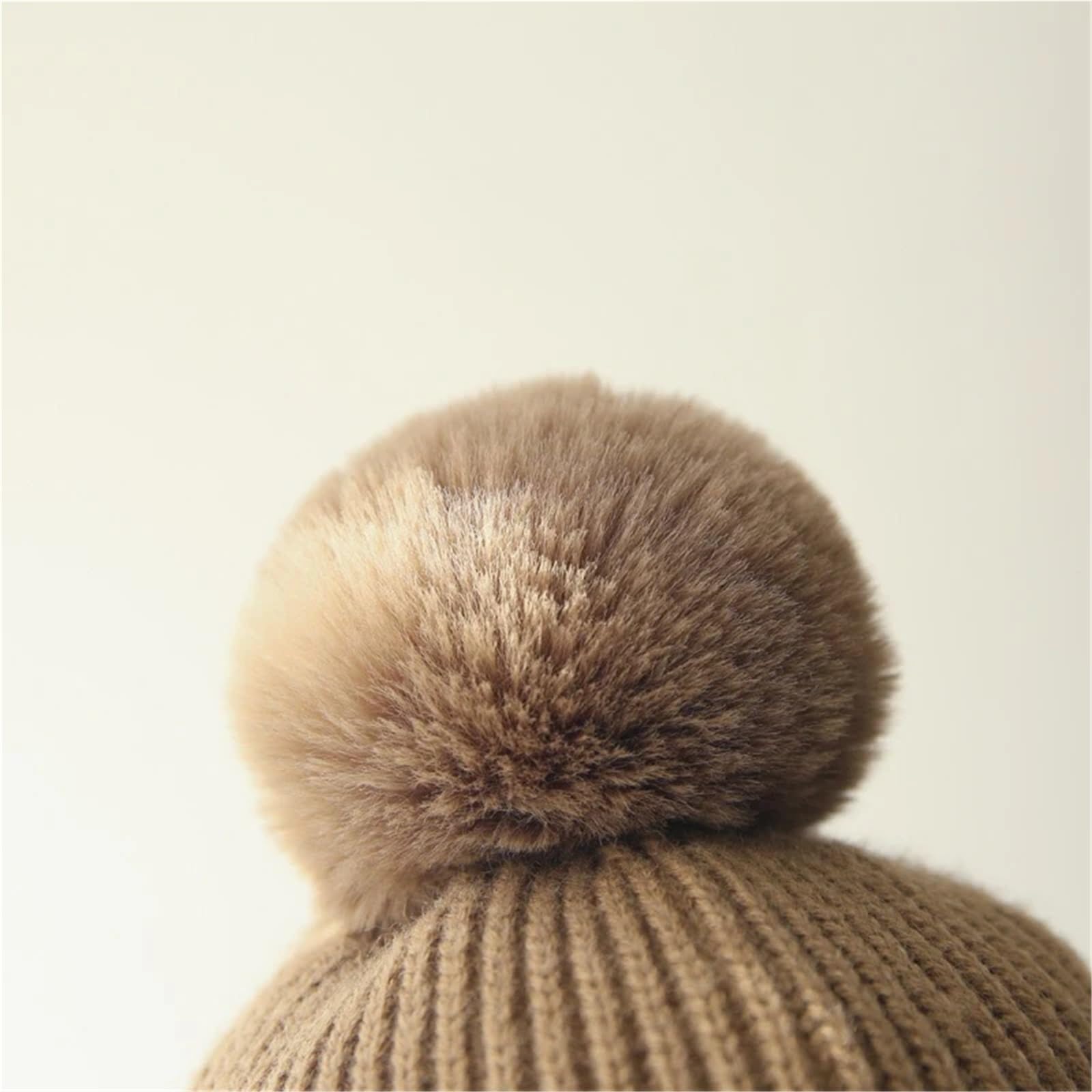 Adorable Pompom Baby Winter Hat – Thick Plush Knitted Earflap Beanie for Boys & Girls, Warm Ear Protection Cap(1)