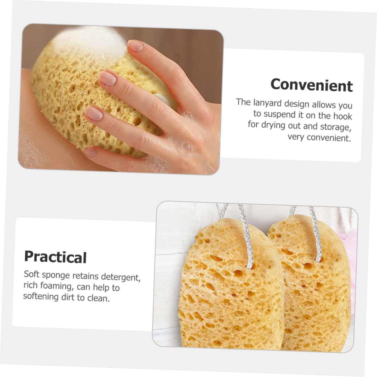 Healeved 10pezzi Spugna Da Bagno Esfoliante Per Doccia Scrubber Morbido Spugna Con Design Ergonomico e Adesione Per Pulizia e Massaggio Della