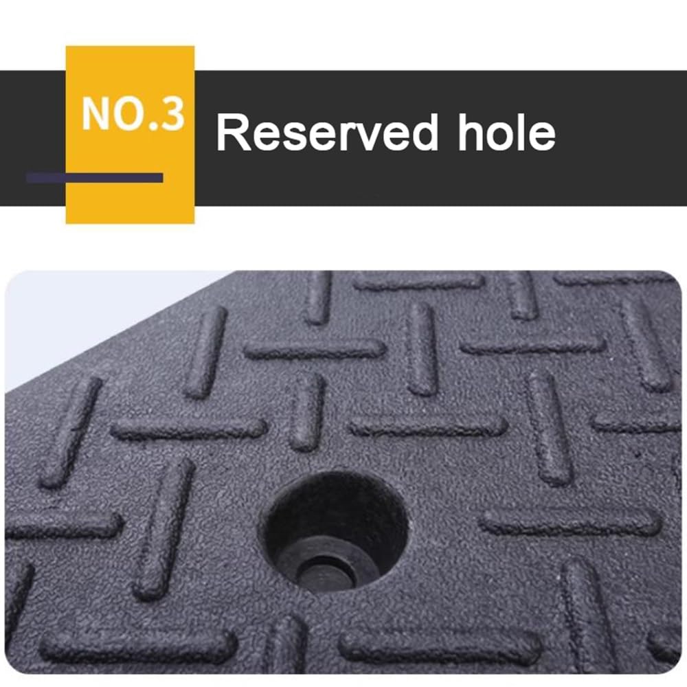 Rampas De Bordillo para Coches Rampa De Umbral De Goma Rampa De Acceso Alto 4 5 6 7 8 9 10cm Rampa De Carga Antideslizante Rampa para Silla De Ruedas Portátil(7cm/2.7" Rise)