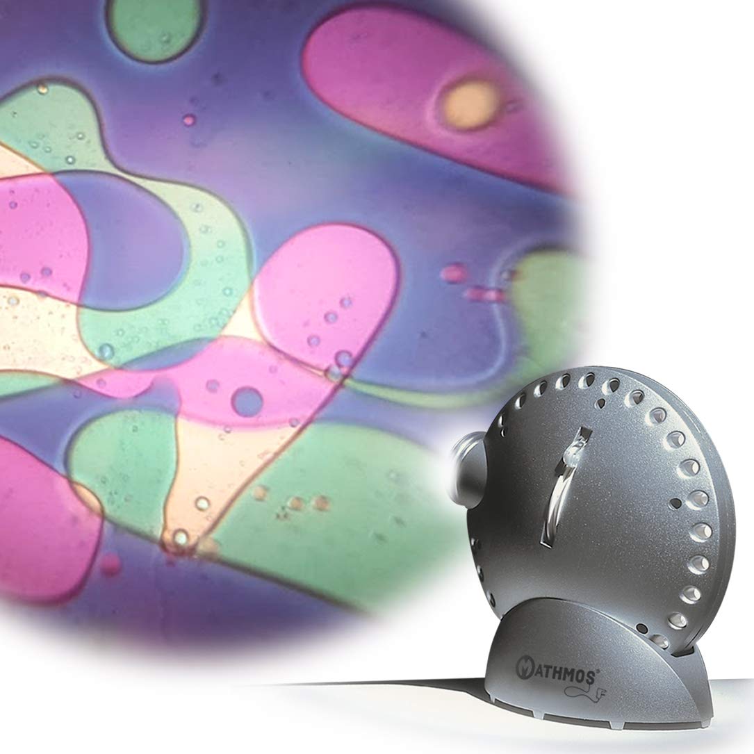 MATHMOS Lava Lamp Projector in Silver - Violet/Green