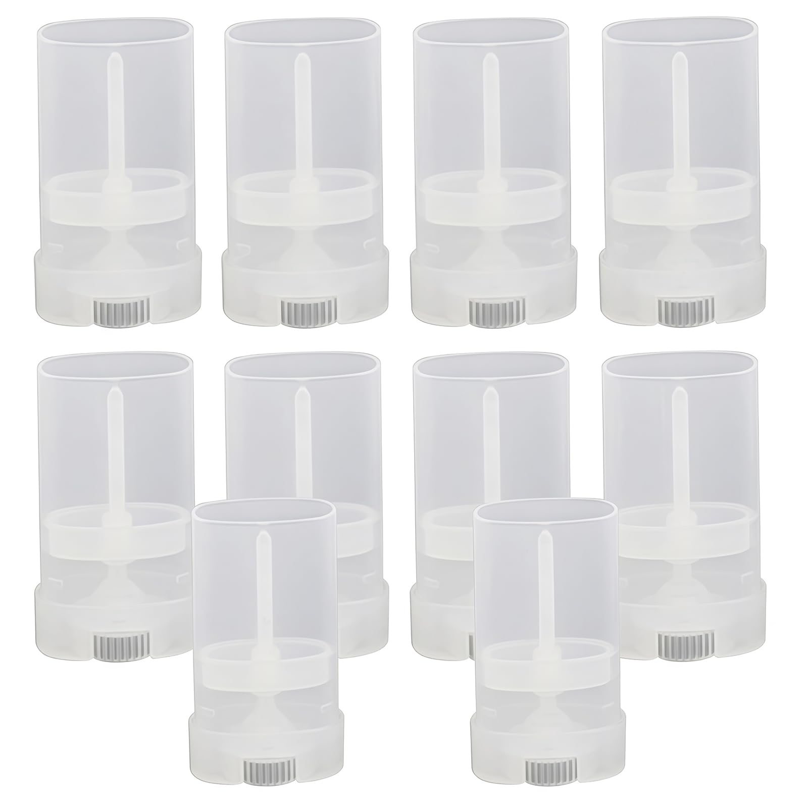 10PCS 15ml 0 5oz Clear Empty Plastic Oval DIY Lipstick Lip Balm Lip Gloss Tubes Deodorant Crayon Chapstick