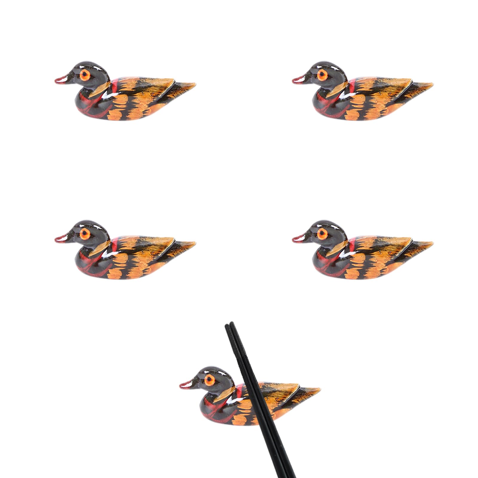 MRKU Chopstick Rest Chopsticks Holders Restaurant,Stand,Resin Cute,Chinese Spoon,Desktop Decorations,Mandarin Ducks,For Forks,Spoons,Home
